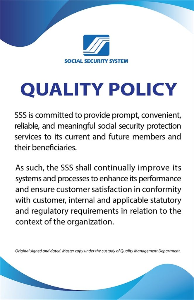 Sss-quality-policy