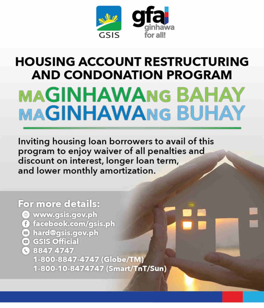 gsis-ginhawa-for-all-housing-loan-restructuring-and-condonation-program